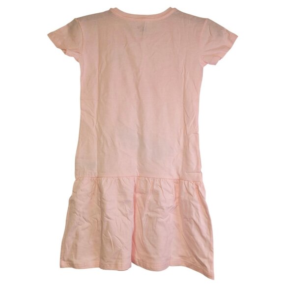 Spotted Zebra Girls Flamingo Skateboard Graphic Short Sleeves Dress Pink Small - Picture 2 of 9